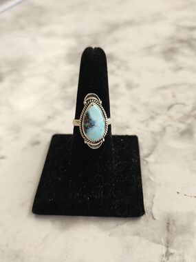 Sterling and Golden Hills Turquoise Ring